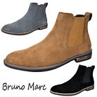 Men Suede Leather Chelsea Boots Chukka Slip On Dress Party Formal