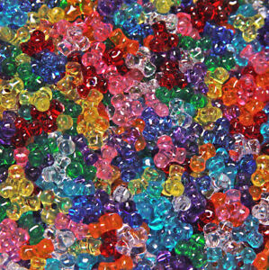 Transparent Multicolors 11mm Tri Beads 500pc beading crafts jewelry Made in USA