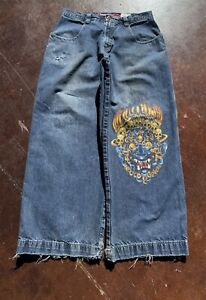 vintage jnco tribal skull jeans 36x30