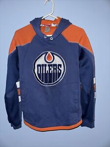 Men’s Small Face Off NHL Edmonton Oilers Jersey Hooded Sweatshirt