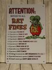 Rat Fink Rules Tin Metal Sign Poster Vintage Look Hot Rod Racing Man Cave Garage
