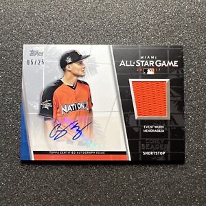 2017 Topps COREY SEAGER #ASAR-CS All-Star Game AUTO JERSEY 05/25 MLB CARD