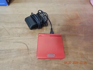 New ListingNintendo Gameboy Advance SP Handheld Flame Red AGS-001 W/ CHARGER WORKS