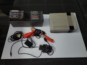 Vintage Nintendo Console With Games
