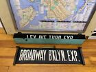 NYC SUBWAY ROLL SIGN BMT BROOKLYN WILLIAMSBURG BRIDGE BROADWAY EXPRESS CROSSTOWN