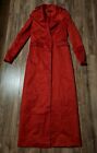 Naked Wardrobe Women's Red Trench Coat Long Size S (A0)