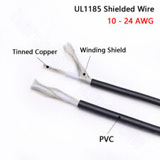10 - 24 AWG Shielded Wire UL1185 Tinned Copper Audio Signal Cable Flexible Soft