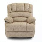 Large Manual Recliner Chair in Fabric for Living Room