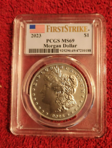2023 Morgan silver dollar PCGS MS 69 First Strike