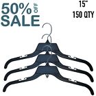 Black Clothes Hangers 15” for shirts  150 Qty (IT#8)