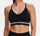 Women's Under Armour Seamless Low Long Bra Size Large Black NEW