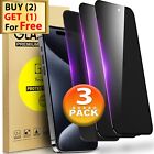 3x For iPhone 15 14 13 12 11 Pro Max XR Privacy Tempered Glass Screen Protector