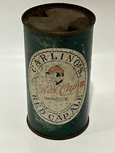 1940s CARLINGS RED CAP ALE, IRTP, cone top beer can, Cleveland Ohio 1949
