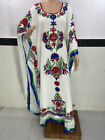 DUBAI WHITE GEORGETTE ARABIAN MOROCCAN KAFTANS ABAYA FARASHA DRESS LONG MS 0120