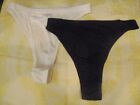 Vintage Lot of 2 Assorted Color Winter Silk Thong Size L Pure Silk NWT