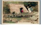 RPPC PERU INDIAN MOUNTAIN HOME PORTER INDIGENOUS HAND TINTED POSTCARD