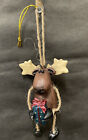 Moose Dangly Ornament with Christmas Gift