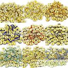 Czech Crystal Rhinestones Gold Rondelle Spacer Beads 4mm 5mm 6mm 8mm 10mm 12mm