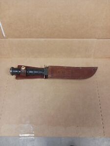 Camillus N.Y. War Knife 7 Inch Blade With Leather KA-BAR U.S. Army Sheath