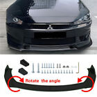 For Mitsubishi Lancer Front Bumper Lip Splitter Spoiler Body Kit Glossy Black US (For: Mitsubishi Lancer)
