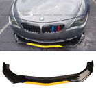 For BMW 220i 228i 230i Series Front Bumper Lip Spoiler Splitter Black Yellow (For: More than one vehicle)