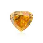 0.16 Carat Fancy Vivid Yellow-Orange Natural Diamond Loose Heart Shape I1-I2 GIA