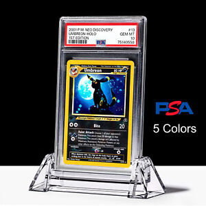PSA Acrylic Stand Clear / Color For Graded Card Display / Slab Holder