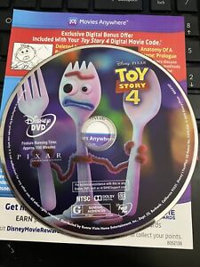 Toy Story 4 Replacement Disc DVD Movie , No Case, No Artwork + Digital