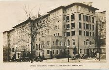 BALTIMORE MD - Union Memorial Hospital Real Photo Postcard rppc - 1931