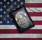 New SWAT Detective Badge ID Holder Wallet with Chain & Slots Police Cosplay Gift