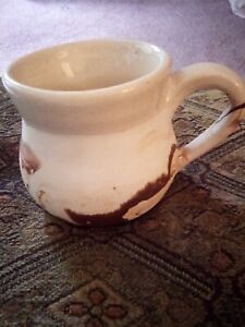 New ListingNemadji Art Pottery Coffee Mug Earth Tones Tan Brown Swirl Made in USA