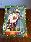 1986 Topps Football #161 Jerry Rice RC Rookie Card San Francisco 49ers HOF EX+