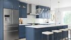 All Wood RTA 10x10 Kitchen Cabinets Blue Shaker Send US Measurements or Design