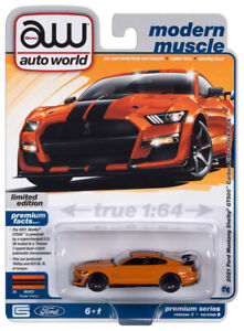 Auto World 64412 Modern Muscle 1:64 2021 Ford Mustang Shelby GT Series B Orange