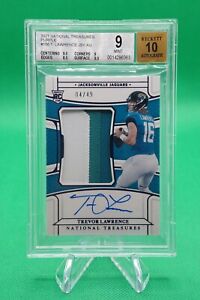 2021 National Treasures Rookie Patch Auto Purple 4/49 Trevor Lawrence RPA BGS 9
