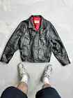 Vintage Levi’s Distressed Leather Trucker Jacket Black Mens Size L