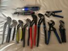 Lot Of 11 Channel Lock Slip Joint Pliers, Some Vintage Craftsman Crescent+++