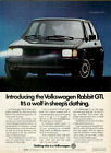 1983 Volkswagen Rabbit GTI Black Wolf in Sheep's Clothing Photo VINTAGE PRINT AD
