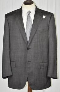 NWT $2295 CORNELIANI Leader Wool & Silk Flat Front Side Vent Nailhead Suit 44 L