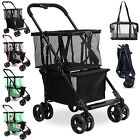Collapsible Shopping Cart Utility Trolley Cart with Removable Tote&Swivel Wheels
