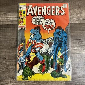 The Avengers #78 Vintage Marvel Comics Silver Age 1970 Water Damage
