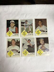 1963 Fleer Baseball Lot of 6 Cards.EX+-NR-MT. #s35,36,37,38,39,40.