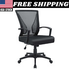 Mid Back Office Chair Adjustable Mesh Desk Chair Swivel Computer Ergonomic,Black