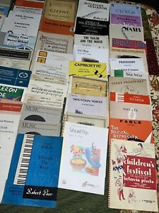 Vintage , Antique Sheet Music And Books Lot Of 63 , Piano , Journals, Ephemera
