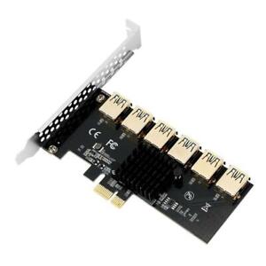 PCI-E Mining Riser Card PCIe PCI-Express 1x to16x Adapter 6x USB3.0 Multiplier