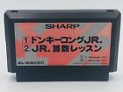 Donkey Kong JR. & Math Lesson 1983 SHARP Nintendo Famicom C1 NES TV double pack