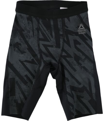 Reebok Mens CrossFit Compression Underwear Boxer Briefs, Black, Small