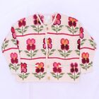 C6096 VTG Express Tricot Women's Wool Floral Cardigan Hand Knit Sweater Size M/L