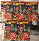 SET OF 5 1991 X-FORCE #1 w CARDS DEADPOOL ROOKIE  Factory Sealed B17