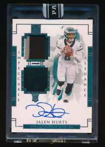 2020 Panini Impeccable Jalen Hurts Signed RPA Patch 1 of 1 Black Box RC
